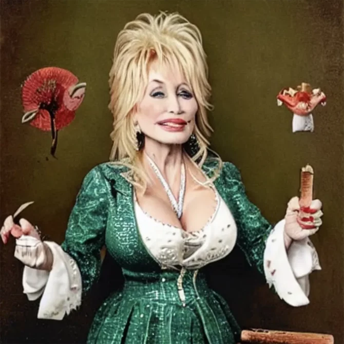 Dolly Parton in the style of Hieronymous Bosch     4